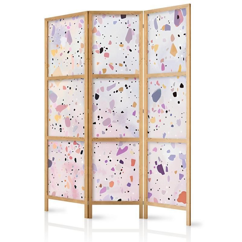 Image of Paravento giapponese - Confetti-Style Terrazzo - Purple-Rosa - Colorful Pattern Larghezza x Altezza Decor: 135x172
