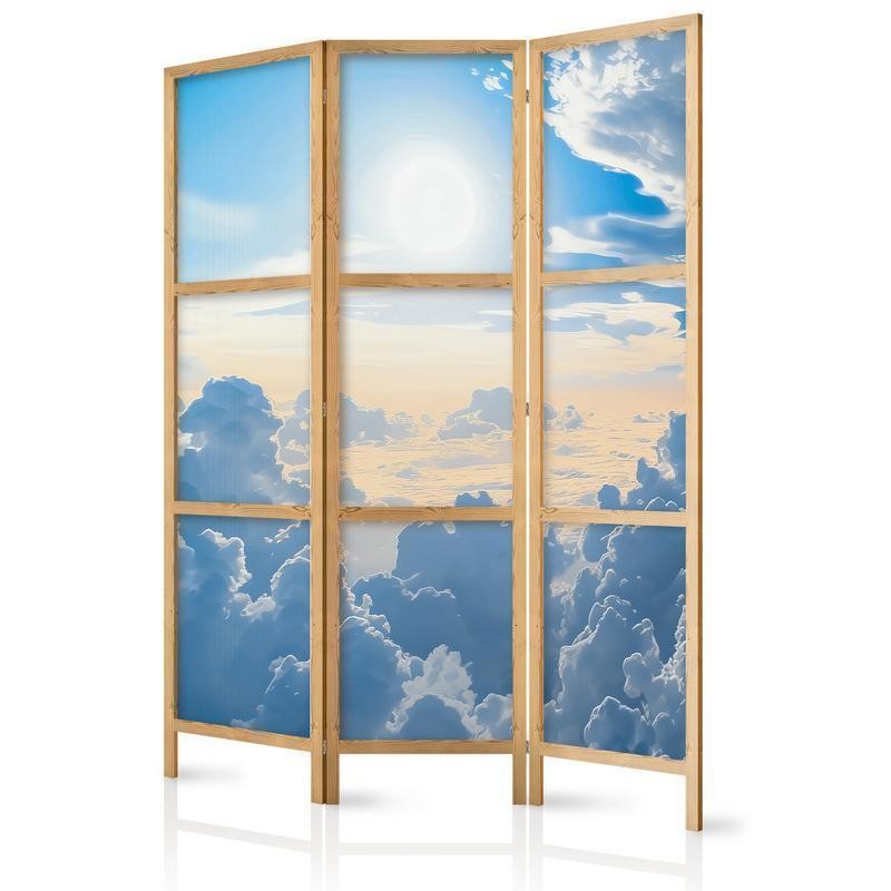 Image of Paravento giapponese - Symphony of Light: Sun and Clouds Collaborating on a Beautiful Sky Larghezza x Altezza Decor: 135x172