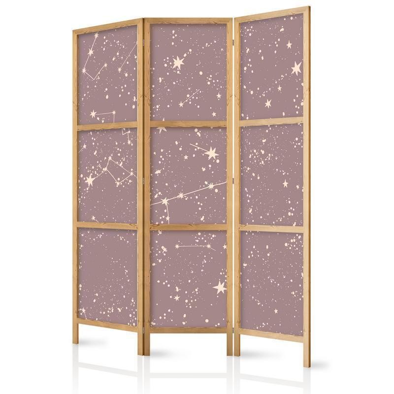 Image of Paravento giapponese - Night Sky - Artistic Constellations and Stars in Pastel Shades Larghezza x Altezza Decor: 135x172