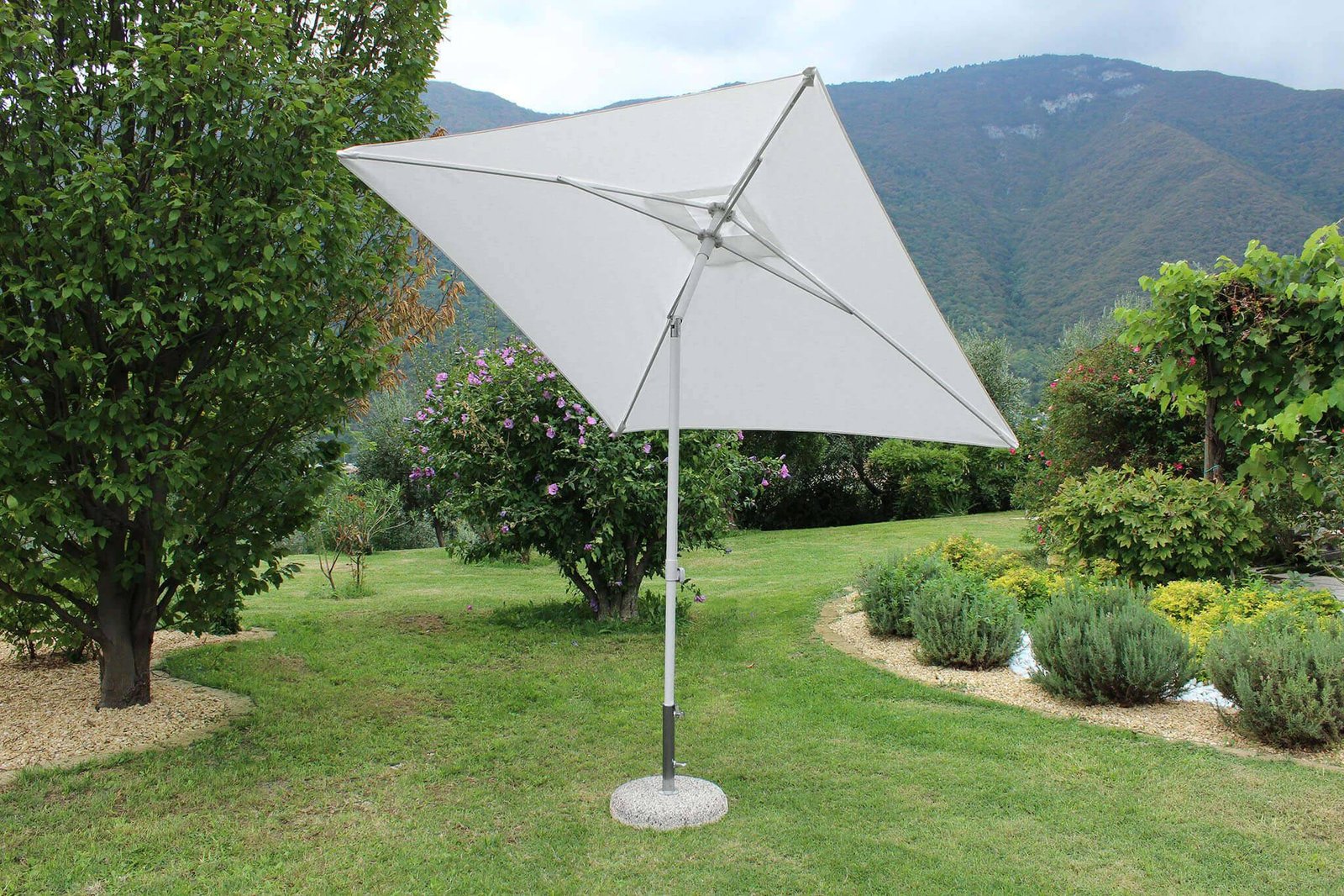 Ombrellone da Giardino palo centrale in alluminio - MUTE Dimensioni: 2x2, Colore: Bianco