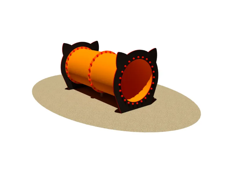 Tunnel curvo e dritto vetroresina multistrato antiscivolo 209x105cm Giochipark - Dritto