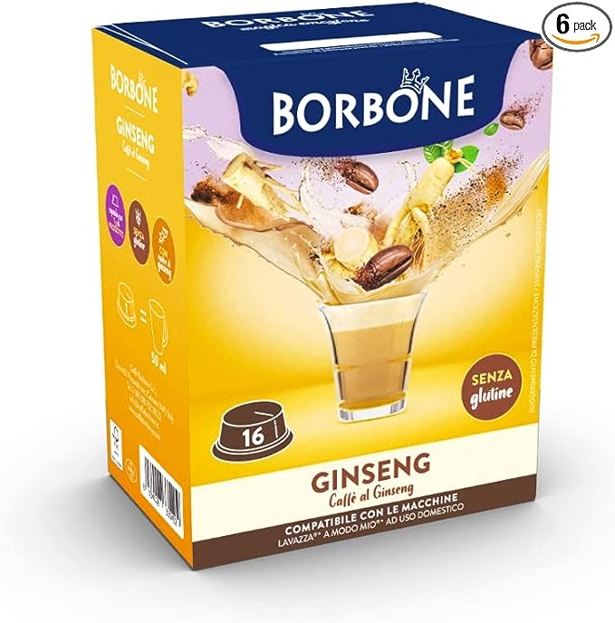 CONFEZIONE DA 16PZ - BORBONE CAPSULE COMP.A MODO MIO GINSENG 9