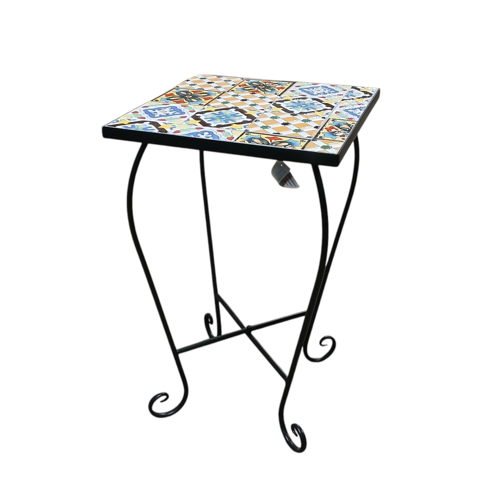 PORTAVASO MOSAICO 35X35XH58CM ANTRACITE