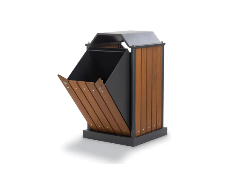 Cestone Siena e Siena Wood Giochipark 96lt acciaio zincato e legno esotico - Siena Wood