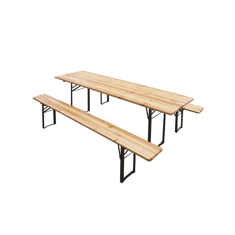 Image of SET BIRRERIA TAVOLO PIEGHEVOLE + 2 PANCHE PIEGHEVOLE