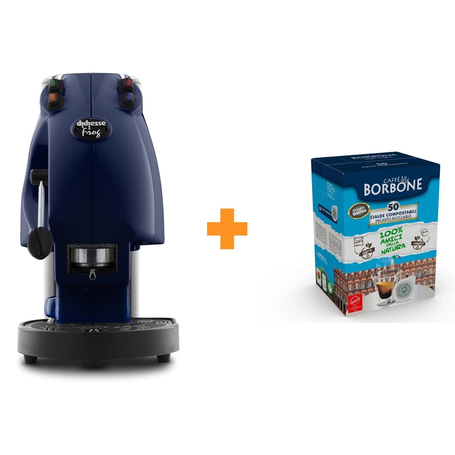 Frog Revolution Base Blu Macchina da Caffè Cialde 44mm LSC