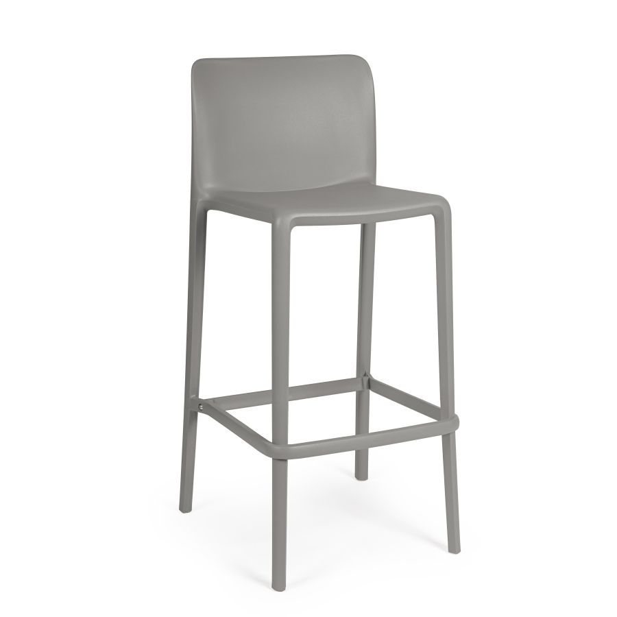 Image of SGABELLO ALTO BAR PER ESTERNO CHLORIS GRIGIO 48X44X102H BIZZOTTO