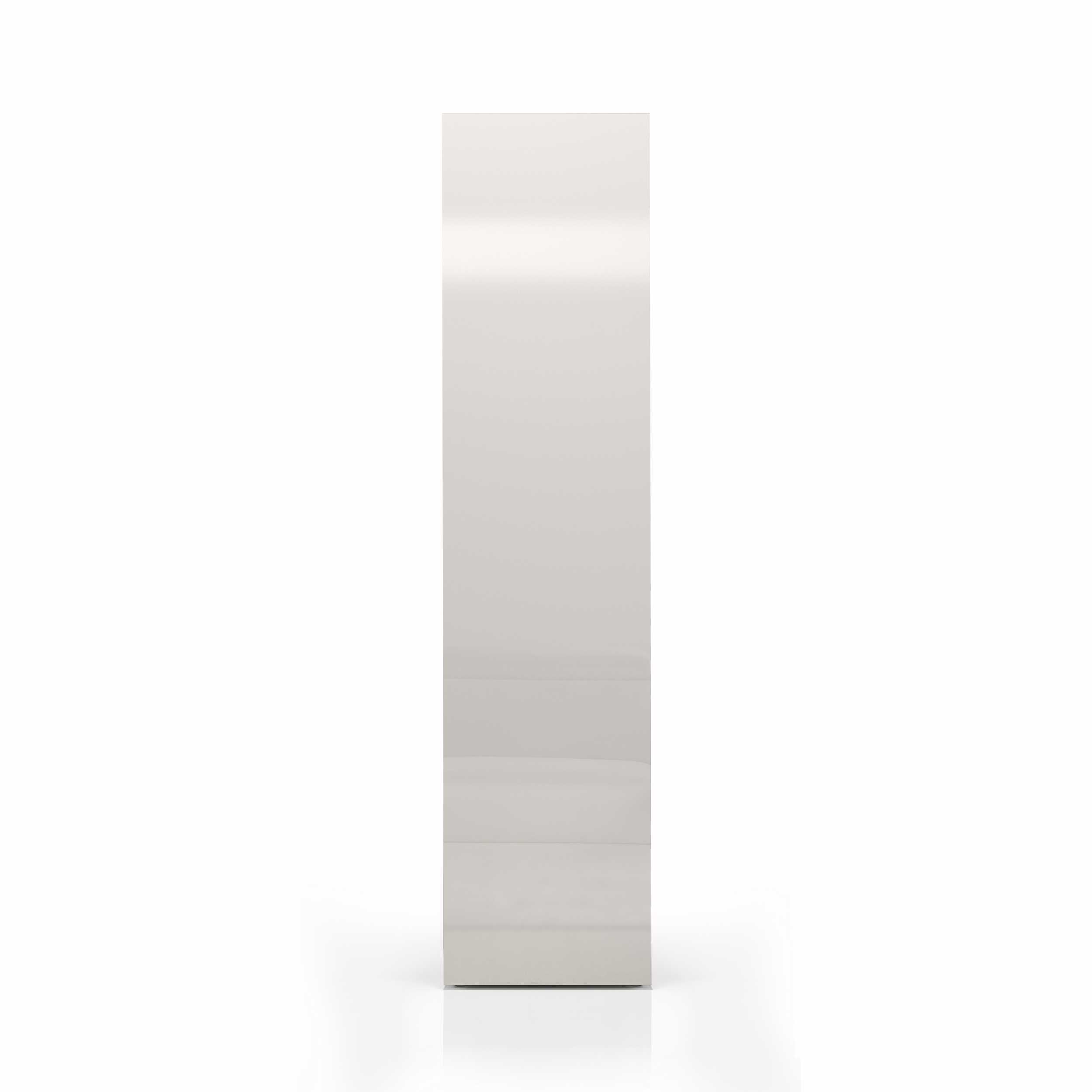 WHOUS Mobile da Ingresso Bianco Lucido 45x34,2x190 cm con 3 Ripiani e 4 Vani, Made in Italy