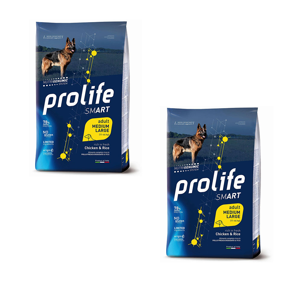 prolife Smart Pollo Fresco E Riso Adult Medium/Large 2 x 12 kg