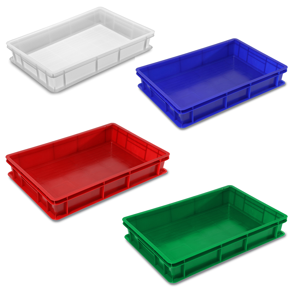 Cassetta Porta Impasti Sovrapponibile 60x40 HDPE Idonea al Contatto Alimentare Vari Colori per Anticontaminazione glutine lattosio allergie