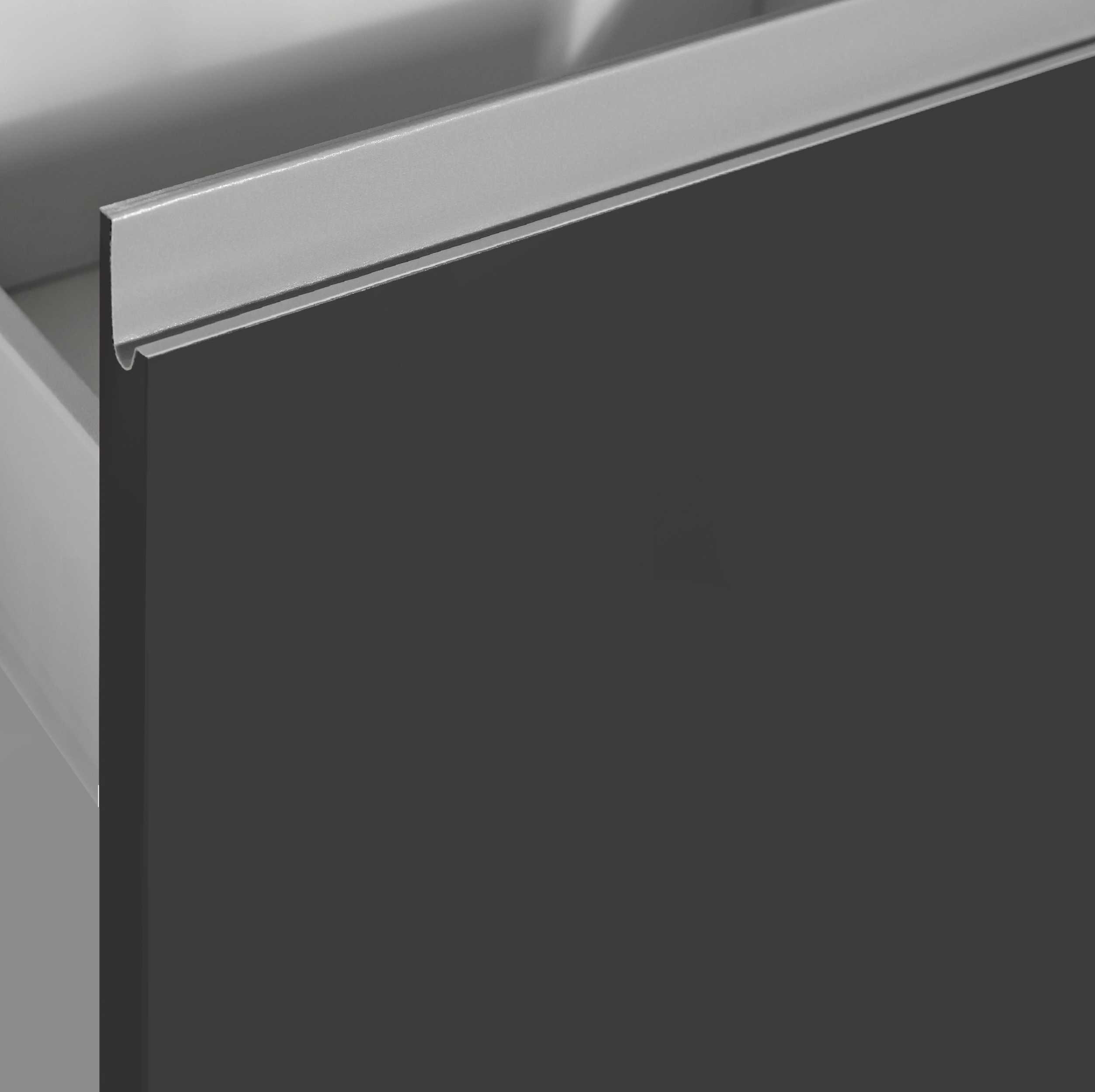 WHOUS Credenza Soggiorno, Made in Italy COLORE: Antracite lucido, STILE: 3 ante