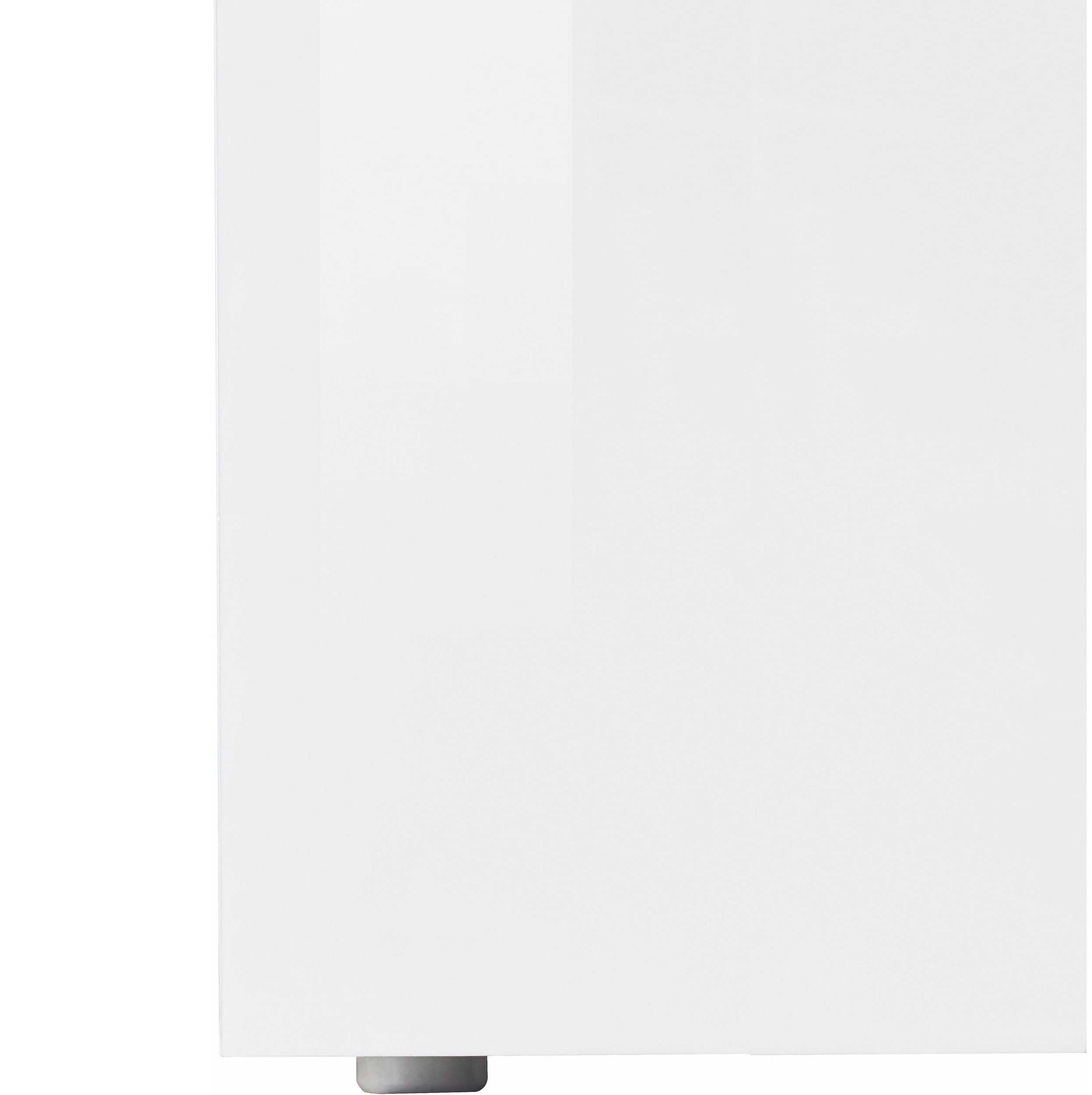 WHOUS Credenza Soggiorno Bianco Lucido, Made in Italy STILE: 3 ante e 1 vano