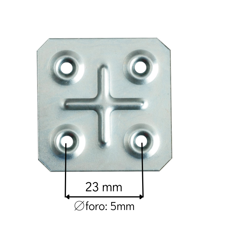 Placas de Fijación de Acero para Muebles Cuadradas o Rectangulares - Imagen 3 de 3