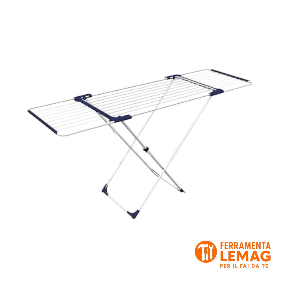 Stendibiancheria Estensibile a Cavalletto "Aliante" cm 110-186x61x94h – Pieghevole con Ali - Lemag srl