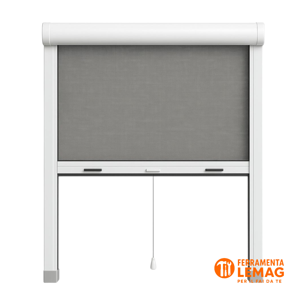 Zanzariera Rullo Verticale Finestra 80x140 o 120x140 – Taglio Su Misura Lemag zanzariera a molla verticale : cm. 80x140