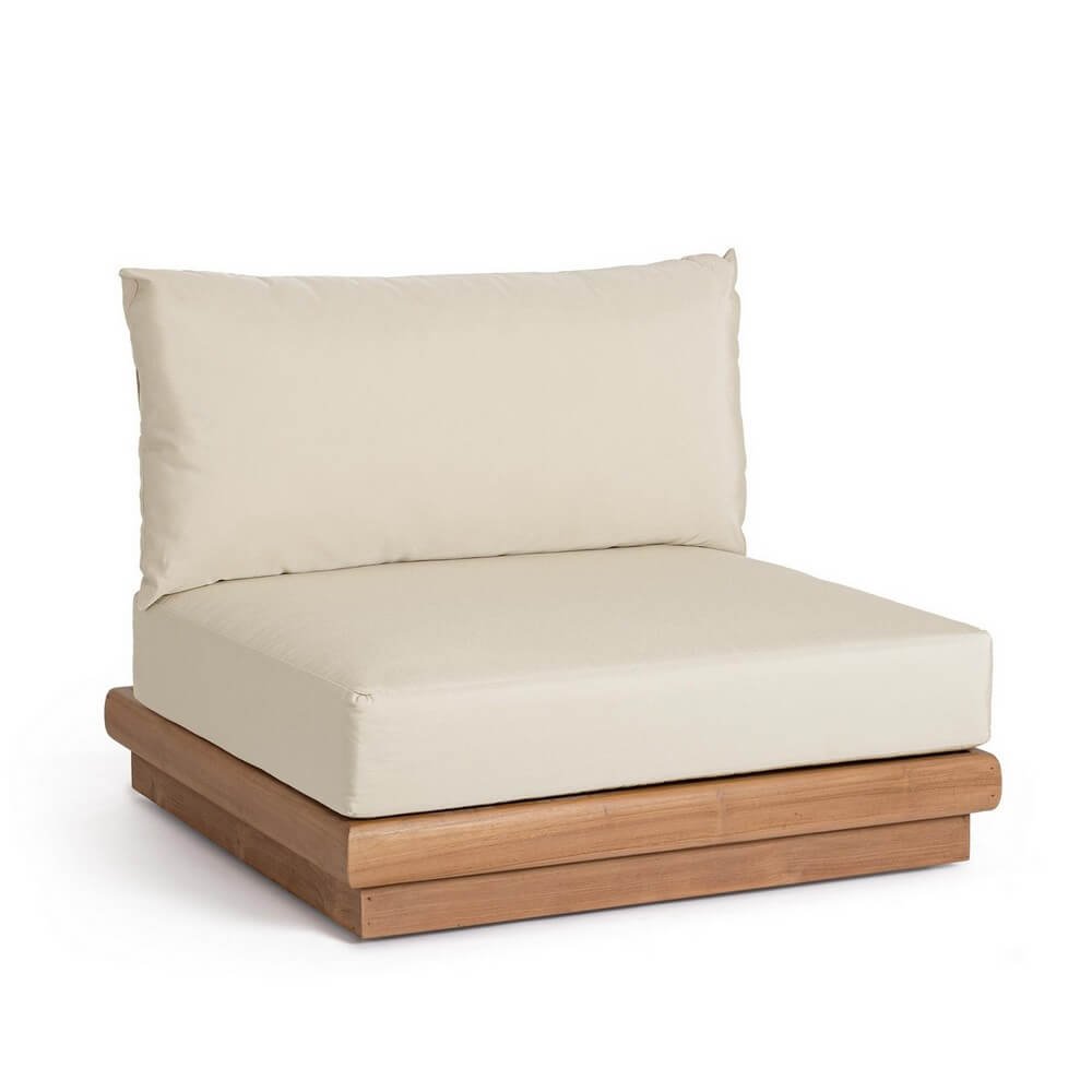 Poltrona da Giardino in Teak Marrone Moderna da Esterno - SERELIS