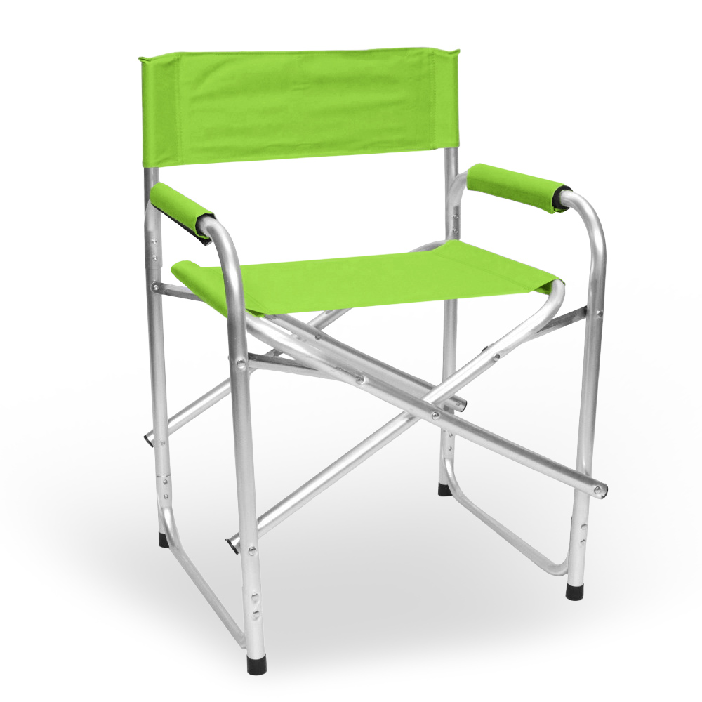 Image of Sedia relax pieghevole Regista in alluminio con rivestimento in textilene verde