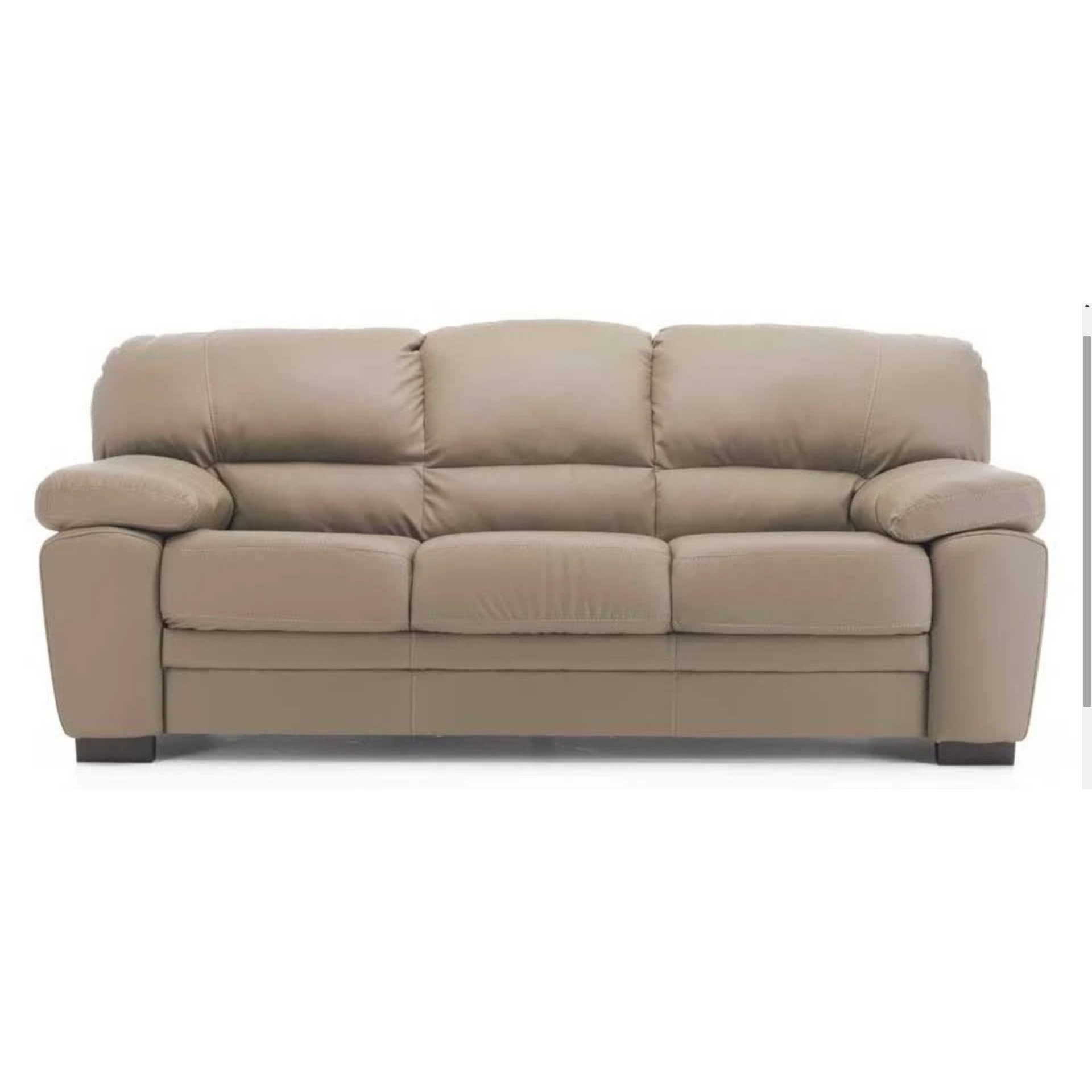 DIVANO SILVIA 3P IN ECOPELLE CARTA DI RISO