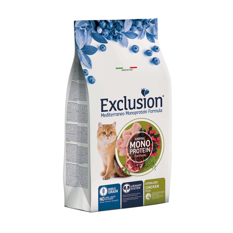 Exclusion mediterraneo cat sterilized pollo 12kg