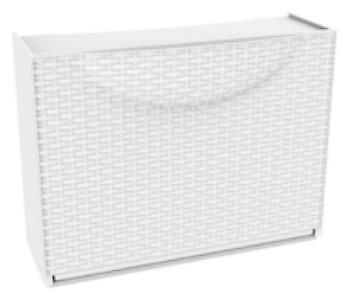 Terry Harmony Box Scarpiera Rattan Bianca 51x19x39 Cm