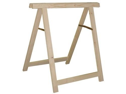 2 PZ CAVALLETTI CAVALLETTO IN LEGNO CM.75X75 LEGNO DI FAGGIO LISTELLI 4X1.6CM