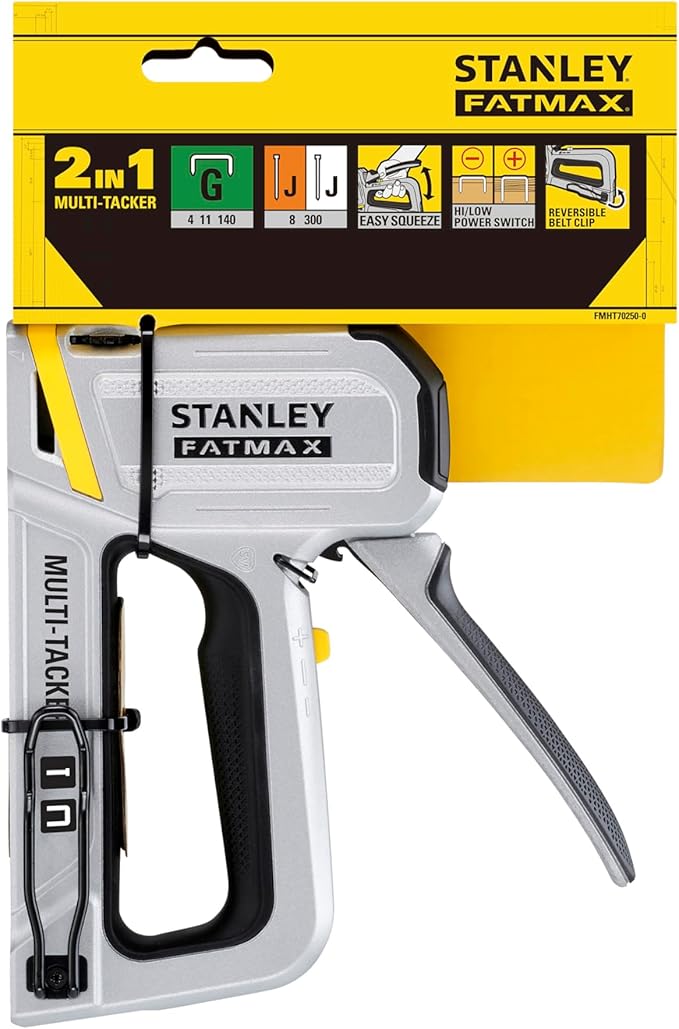 Image of Stanley FATMAX FMHT70250‑0 graffatrice 2‑in‑1 G‑Staples 6‑14 mm / J‑Brad 12‑15 mm