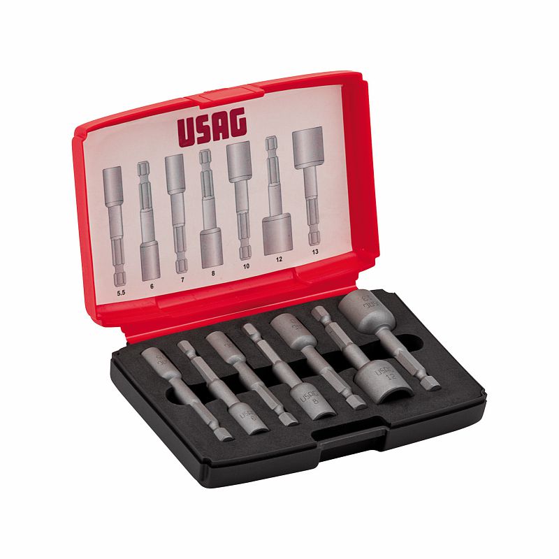 Kit USAG 664 B/S7 7 inserti magnetici a bussola esagonale 1/4″ U06640015