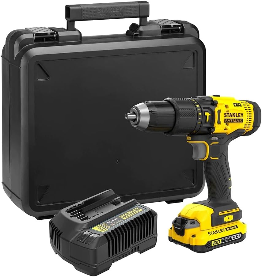 Stanley FatMax SFMCD711D22 – Trapano a Percussione 18 V V20 2×2 Ah + Valigetta