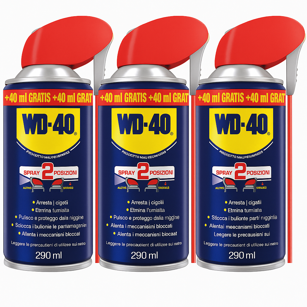 WD-40 Sbloccante Lubrificante 250ml + 40ml – 3 Confezioni – Lemag srl