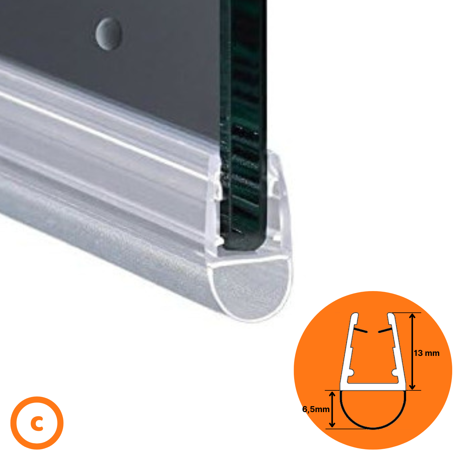 Guarnizione Box Doccia per Profilo Vetro da 6mm a 8mm Semplice o Magnetica - Imagen 6 de 20