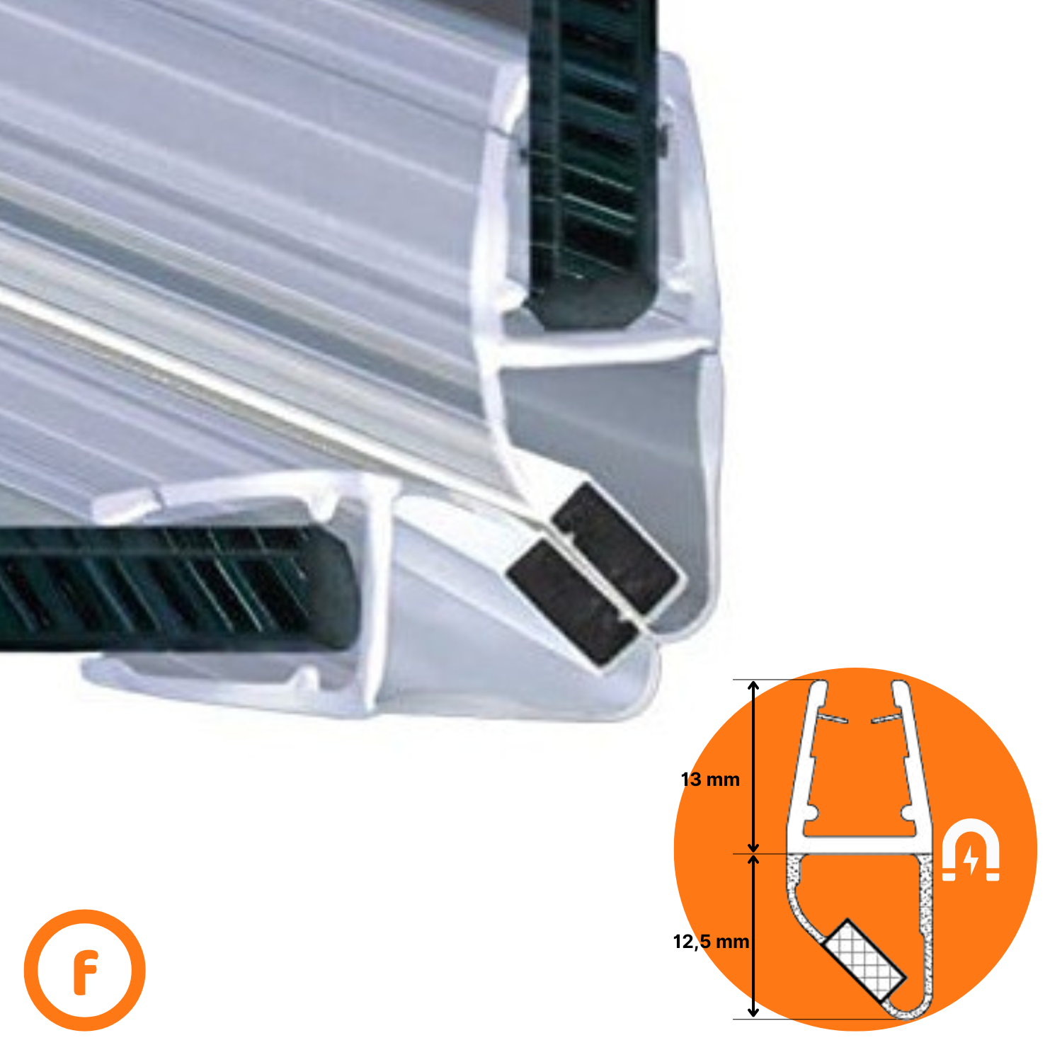 Guarnizione Box Doccia per Profilo Vetro da 6mm a 8mm Semplice o Magnetica - Imagen 12 de 20