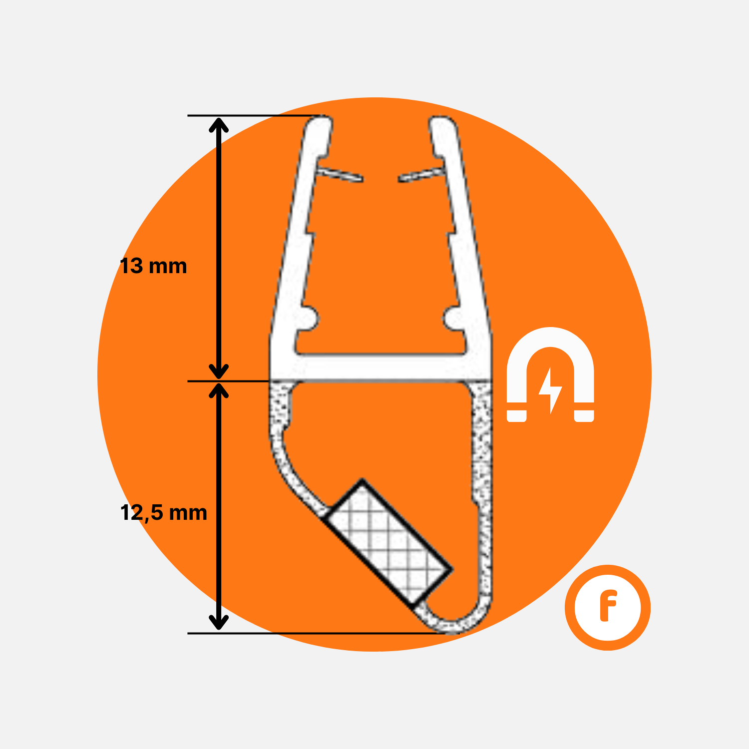 Guarnizione Box Doccia per Profilo Vetro da 6mm a 8mm Semplice o Magnetica - Imagen 13 de 20