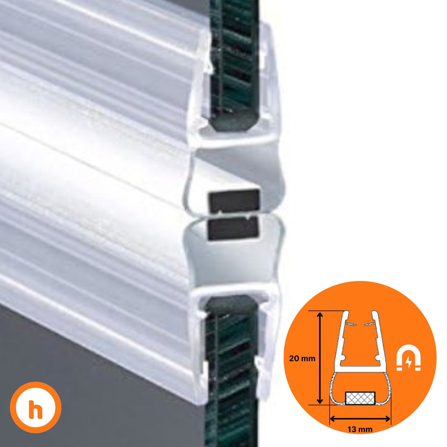 Guarnizione Box Doccia per Profilo Vetro da 6mm a 8mm Semplice o Magnetica - Imagen 18 de 20