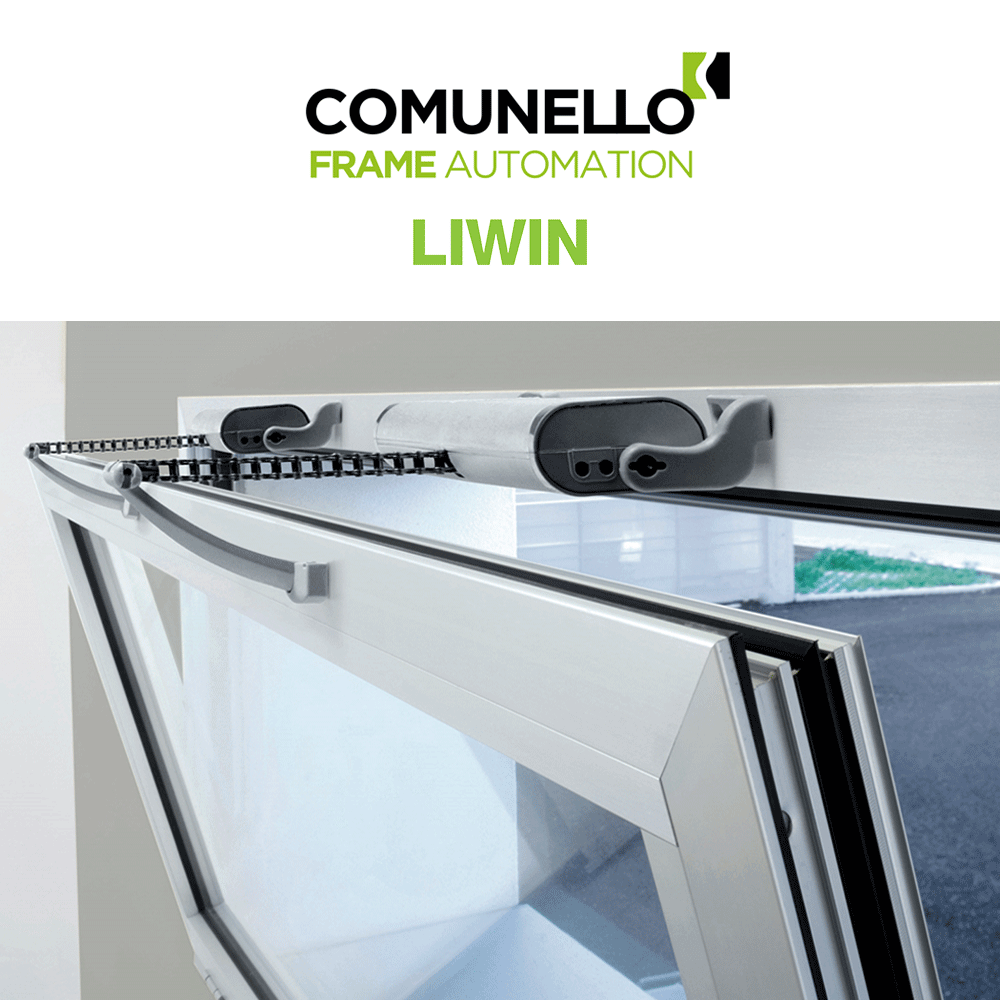 MOTORE ELETTRICO 24V ATTUATORE A CATENA PER FINESTRE VASISTAS SPOR COMUNELLO L35