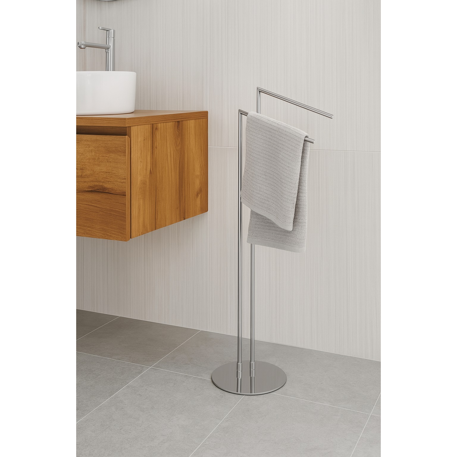 PIANTANA PORTASCIUGAMANI H82CM CROMATO.