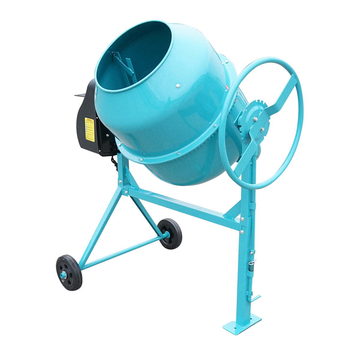 Image of BETONIERA 650W, VOLUME 160L, PIGNONE E CORONA IN GHISA, 58KG, BETONIERA ELETTRICA 160 LITRI 650 WATT IMPASTATRICE MISCELATORE CEMENTO