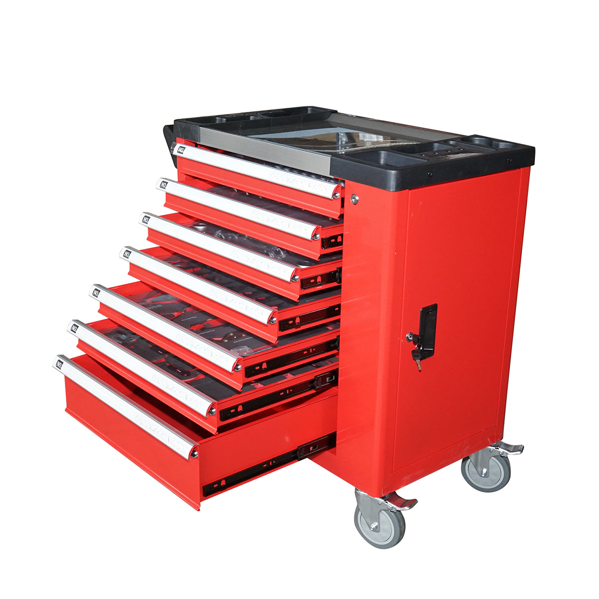 Carrello portautensili in metallo con 7 cassetti, 245 pezzi Breckner Germany