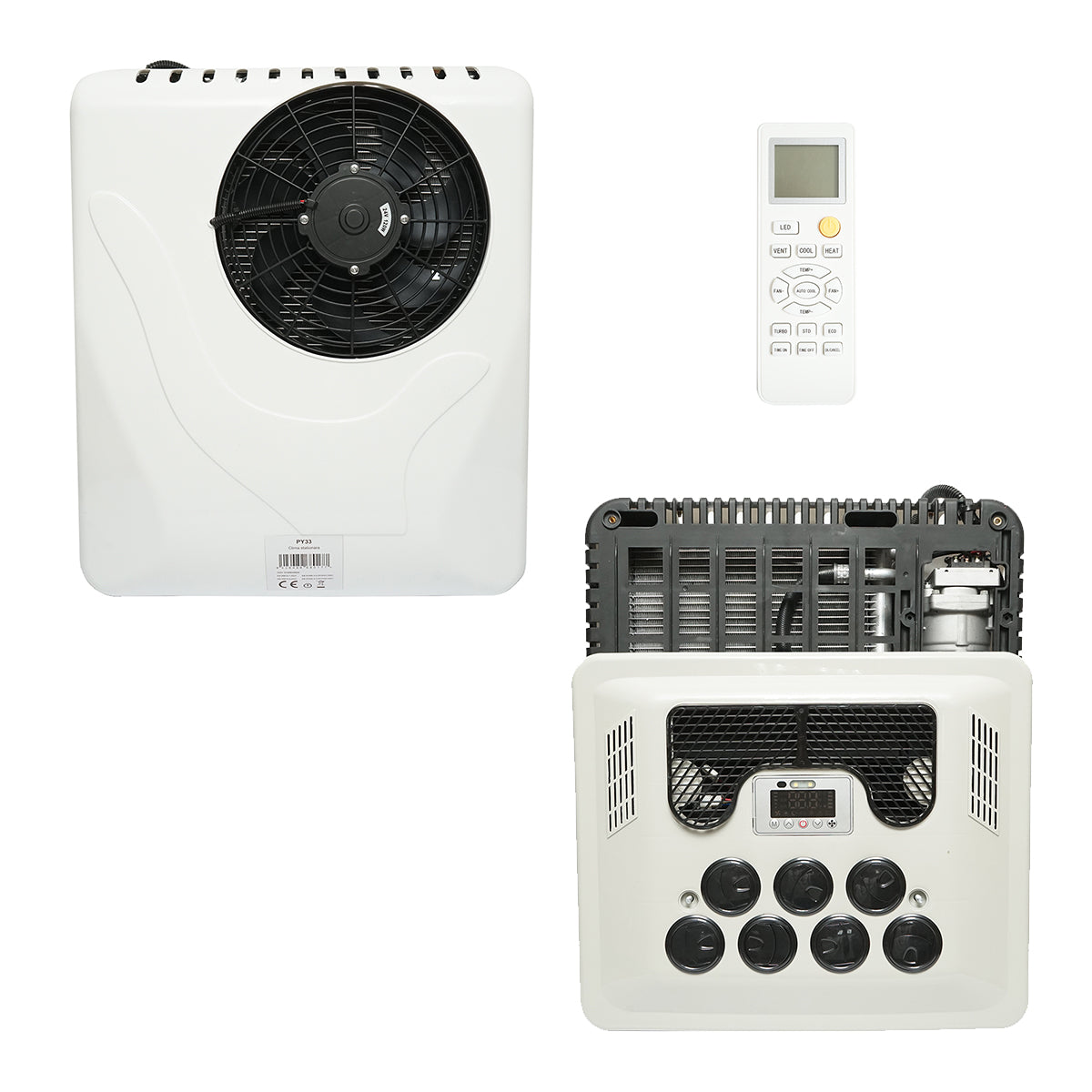 Climatizzatore fisso per macchinari industriali – 24V, 2300W, 7850 BTU, con telecomando