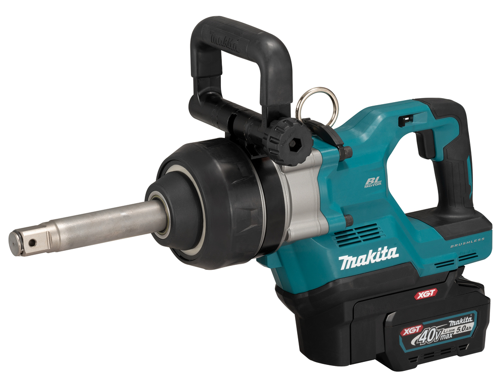 Makita TW010GT201 XGT 40V Max Chiave a Impulsi D‑Handle 1″ con 2 batterie 5.0 Ah