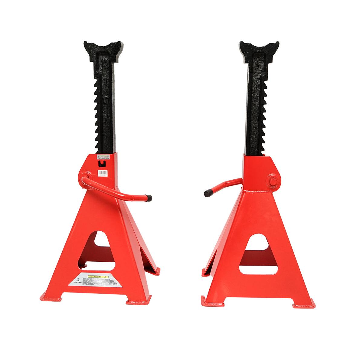 Image of Coppia di Cavalletti per Auto Portata da 12 T Coppia di colonnette di supporto portata 12 tonnellate