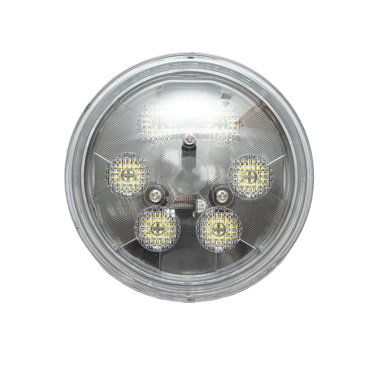 Image of Faro rotondo a 6 LED, 18W, 9–32V per trattori John Deere cod OEM RE336112, RE285628, RE336111, RE561117, PAR36, RE285629, AR104119, AR21059, AT25451, RE35168 BR0101815