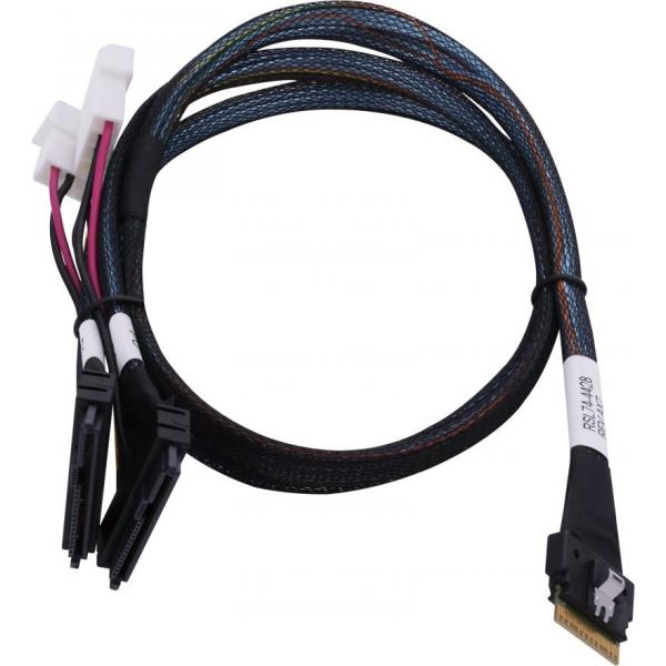 Image of Adaptec Kabel 1x SFF8654 x8 -> SFF8639 2xU.2 intern 0.8m SlimSAS - 2SFF-8639 x4 U.2 tri-mode SAS/SATA/NVMe