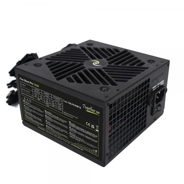 Image of Alimentatore Tecnoware FreeSilent Pro 750W ATX - Ventola 12 cm, 1 x 24 Poli, 1 x 12 V 4+4 Poli, 2 x 6+2 PCI-E, 2 x Molex, 4 x SATA