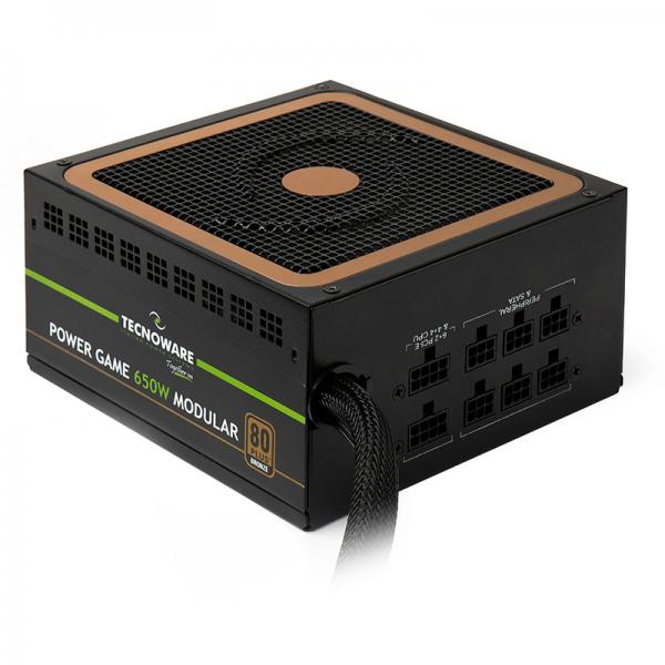 Image of Alimentatore Tecnoware Powergame - 650W Output - PSU - ATX - PFC Attivo - Modulare - 80 Plus Bronze