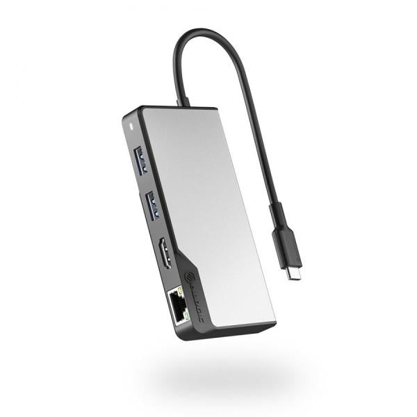 Image of ALOGIC UCFUPRGEV2-SGR replicatore di porte e docking station per laptop USB 3.2 Gen 1 [3.1 Gen 1] Type-C Nero, Grigio (USB-C FUSION ALPHA 5-IN-1 HUB - - HDMI/USB/ETHERNET POWER DELIVERY)