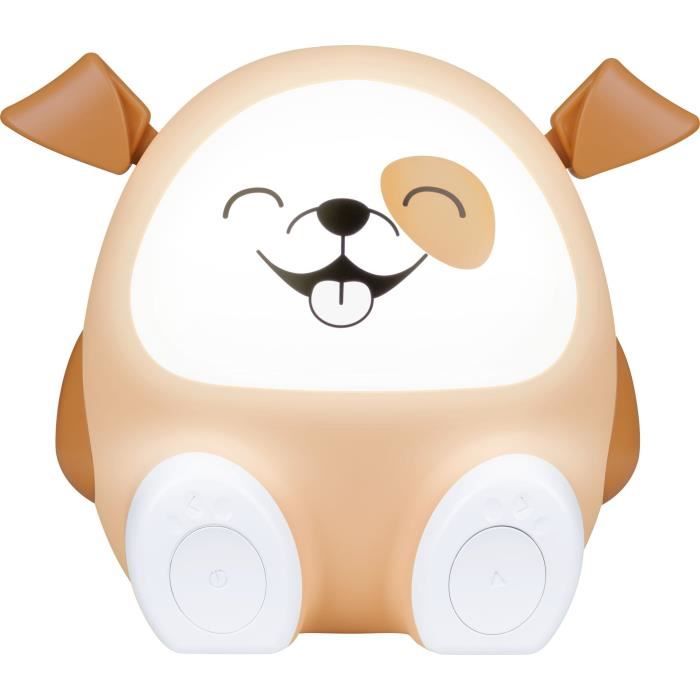 Image of Altoparlante luminoso e luce notturna - BIGBEN - Cane - Bluetooth 5.0, 15 W, Luce notturna regolabile, Timer, Batteria USB-C