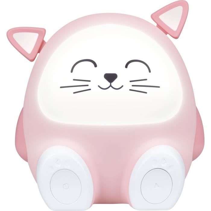 Image of Altoparlante luminoso e luce notturna - BIGBEN - Cat - Bluetooth 5.0, 15 W, Luce notturna regolabile, Timer, Batteria USB-C
