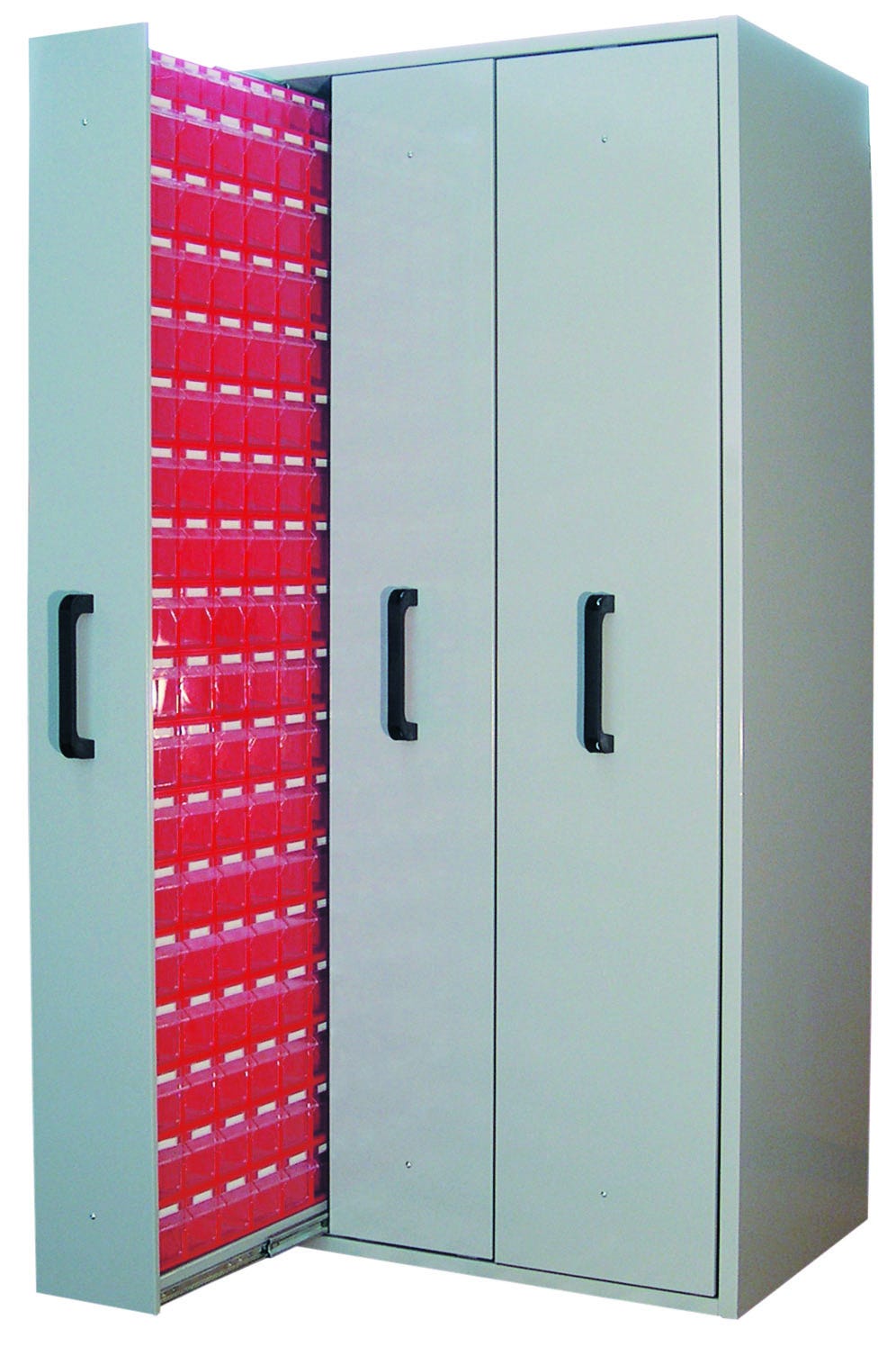 Armadio in metallo verniciato a 462 cassetti estraibili ad estrazione verticale cm. 110x74,5x212,5h