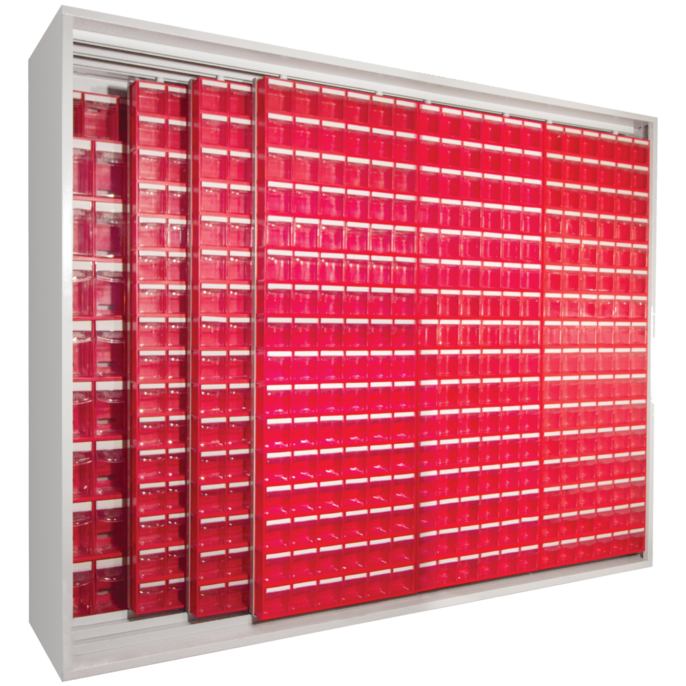 Armadio Madia con pannelli scorrevoli per ferramenta e officina cm. 248x60x195h