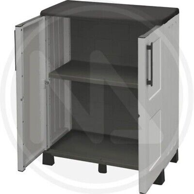 Image of ARMADIO MINISPAZIO CON RIPIANI IN RESINA MAURER LINEA ECO CM68x37x90H TUTTOPIANI